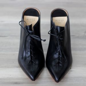 Francesco Russo Paris cropped leather booties